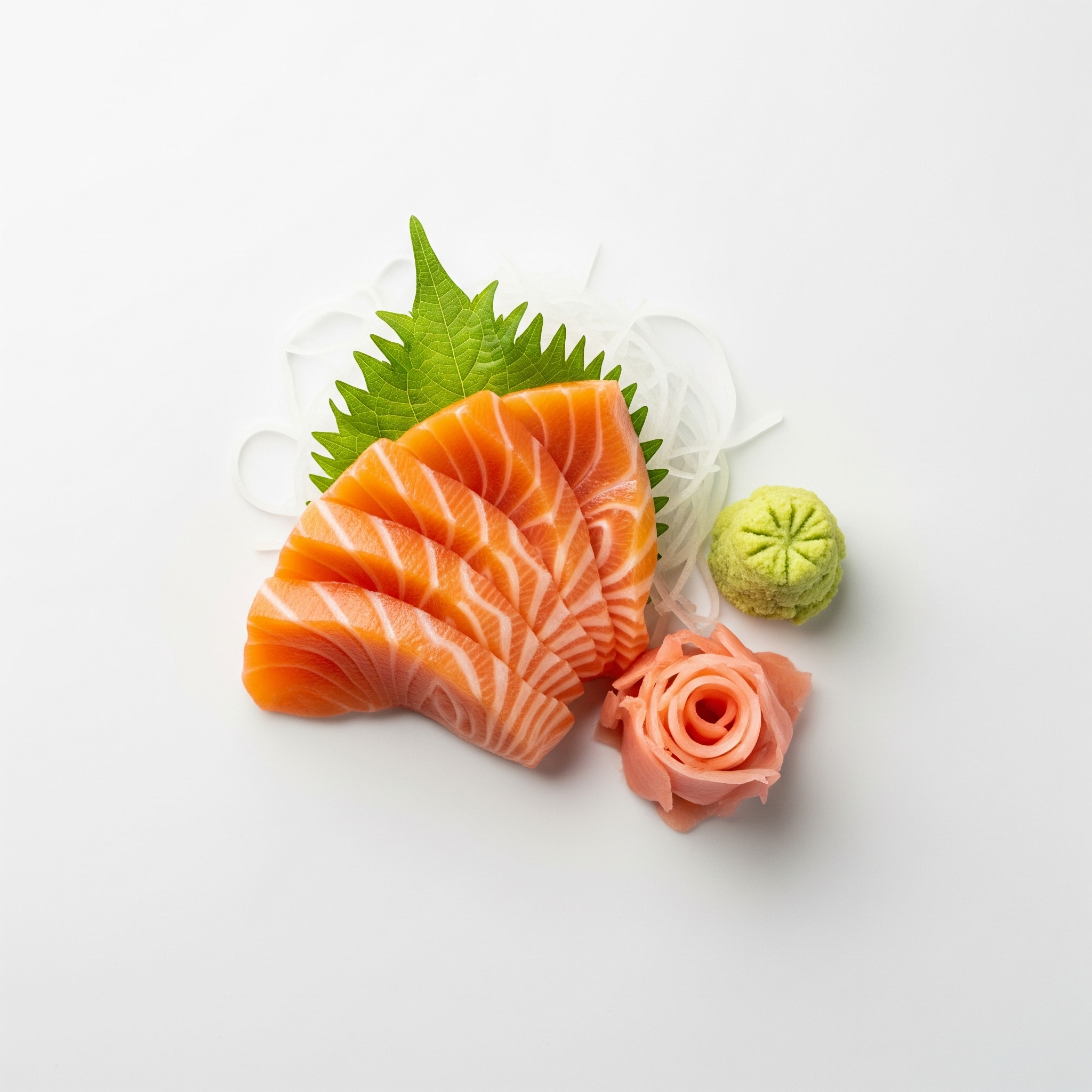 Seleção de sashimi de salmão (estilo japonês)